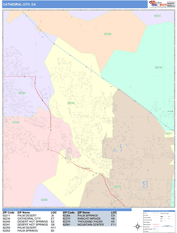 Cathedral City Digital Map Color Cast Style